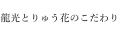るんなむのコンセプト、龍花とりゅう花のこだわり
