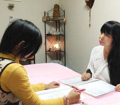 りゅう花とのレッスンの様子